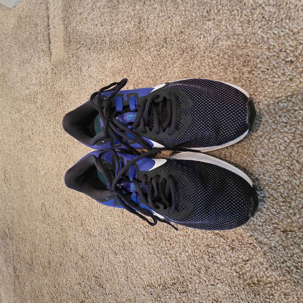 Black and Blue Nike Athletic Sneakers